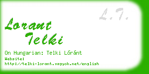 lorant telki business card