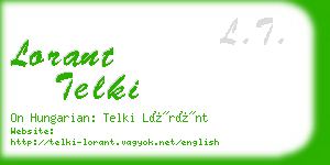 lorant telki business card